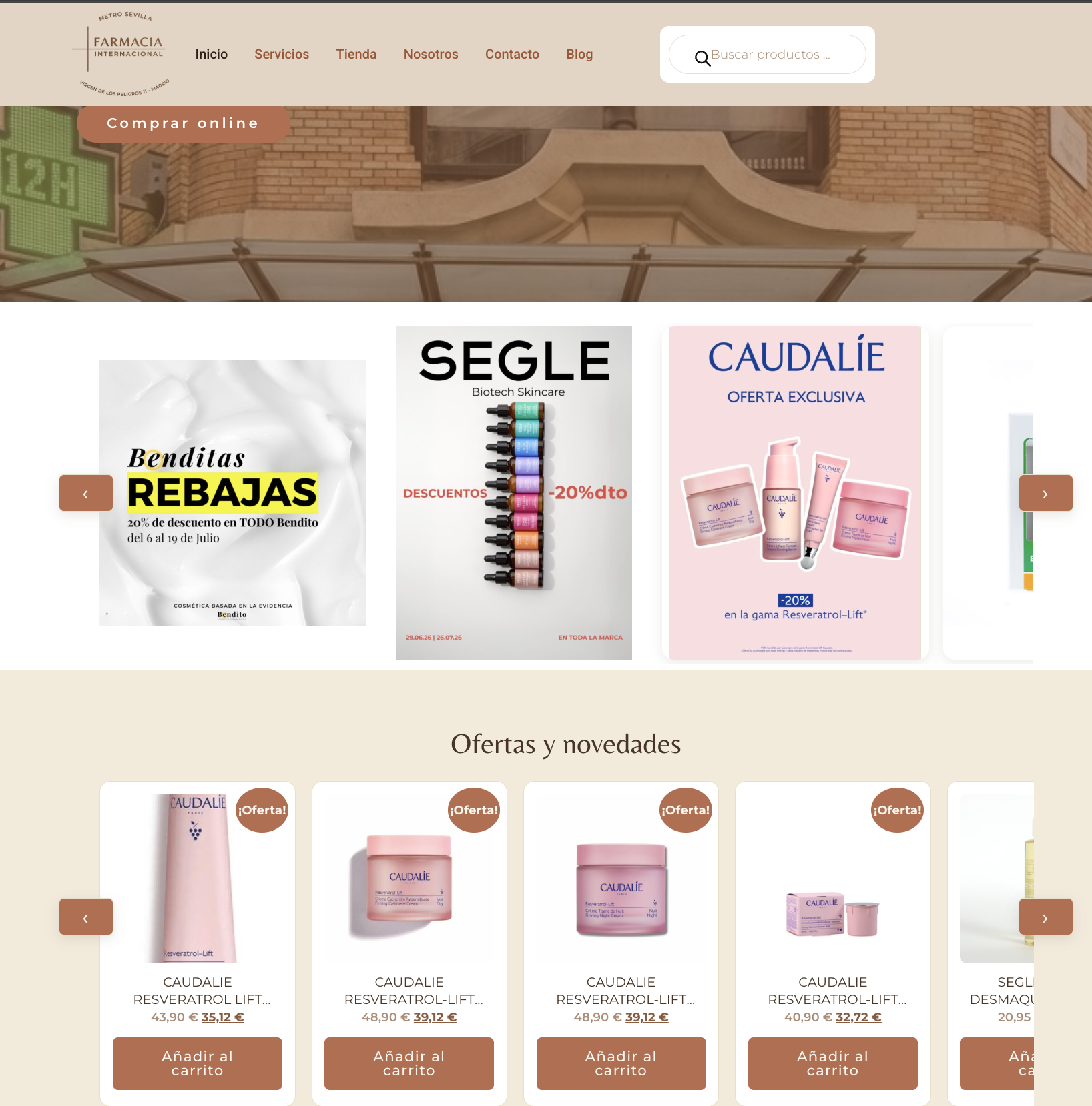Web de Farmacia Internacional creada por illoQué